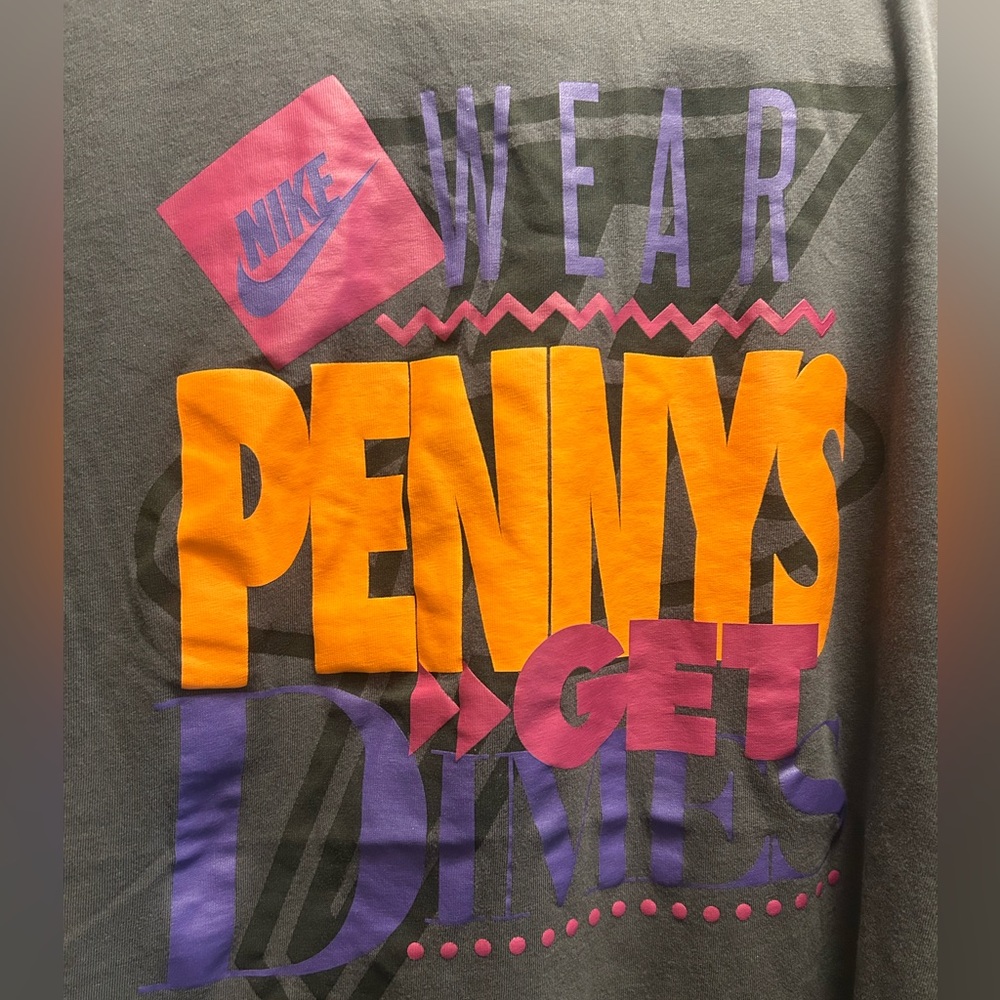 Nike Gray Penny Hardaway Graphic Men's Shirt, XL - Picture 2 of 4
